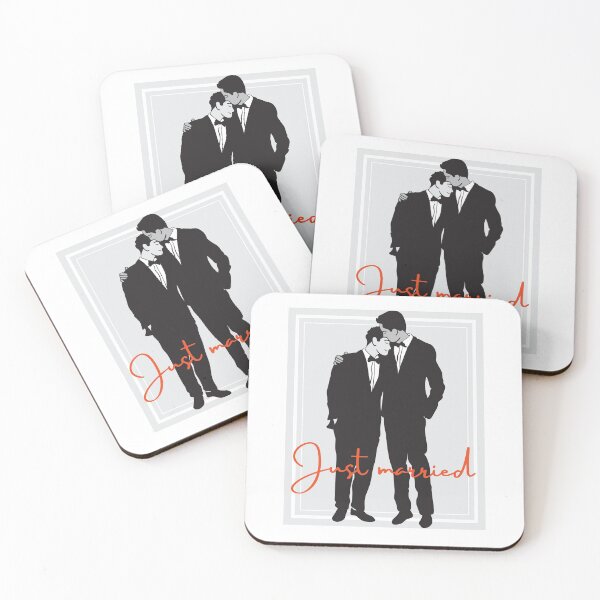 Item preview, Just Married Two Grooms Same Sex Gay Couple  designed and sold by JosTees96.