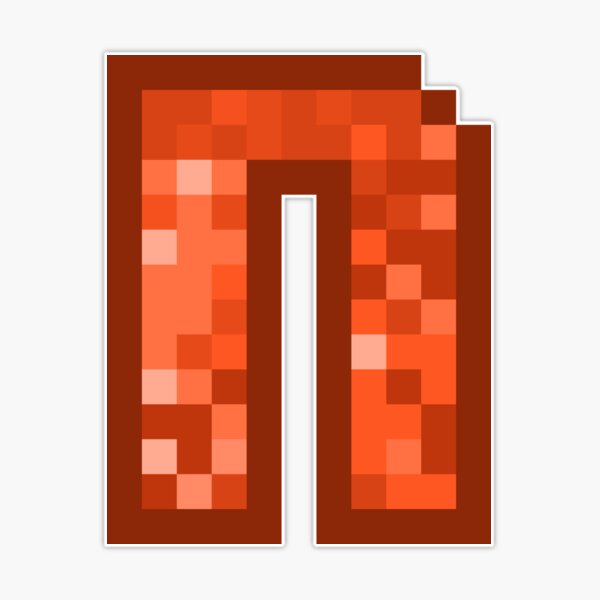 Letter Art Orange Retro Pixel Pattern - M Sticker for Sale by dylanxh