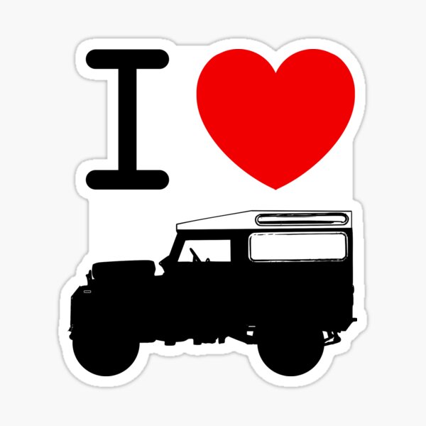 I Love Land Rover Sticker