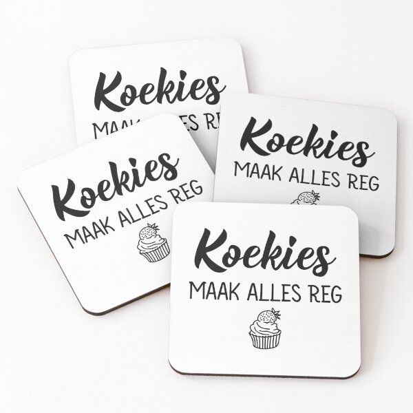 Aperçu de l'œuvre Texte afrikaans : Les cookies réparent tout. Caractères. Koekies maak alles reg créée et vendue par pidzam4e.