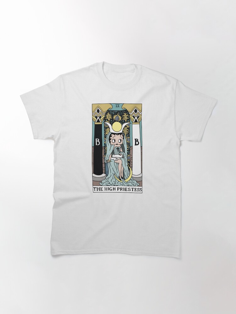 Thumbnail 3 of 7, Classic T-Shirt, Betty Boop Tarots: The High Priestess designed and sold by Lucy-Faery.