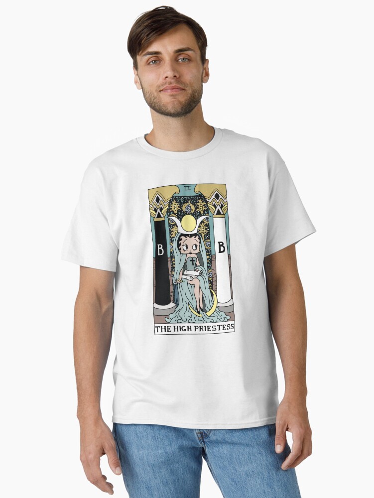 Thumbnail 1 of 7, Classic T-Shirt, Betty Boop Tarots: The High Priestess designed and sold by Lucy-Faery.