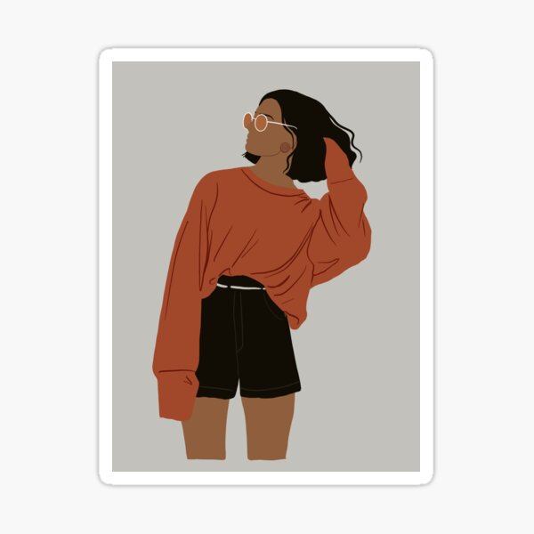 Fille en terre cuite collection n2 Sticker