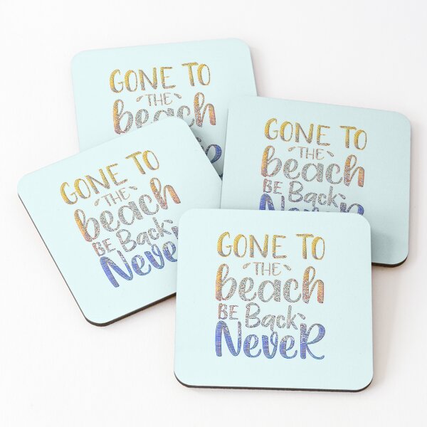 Item preview, Gone to the Beach Be Back Never - Stunning Mosaic Text Design designed and sold by CristalleLisa.