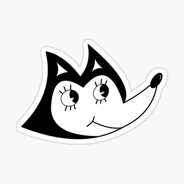 Black Fox Logo (from my short film Black Fox) Sticker