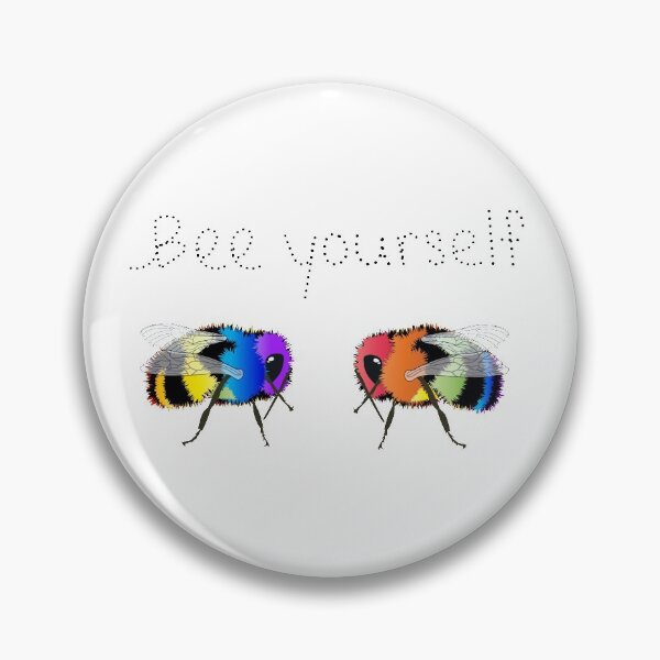Artikelvorschau, "Bee Yourself" Rainbow Bee Pride Design entworfen und verkauft von Cassie Hintz.