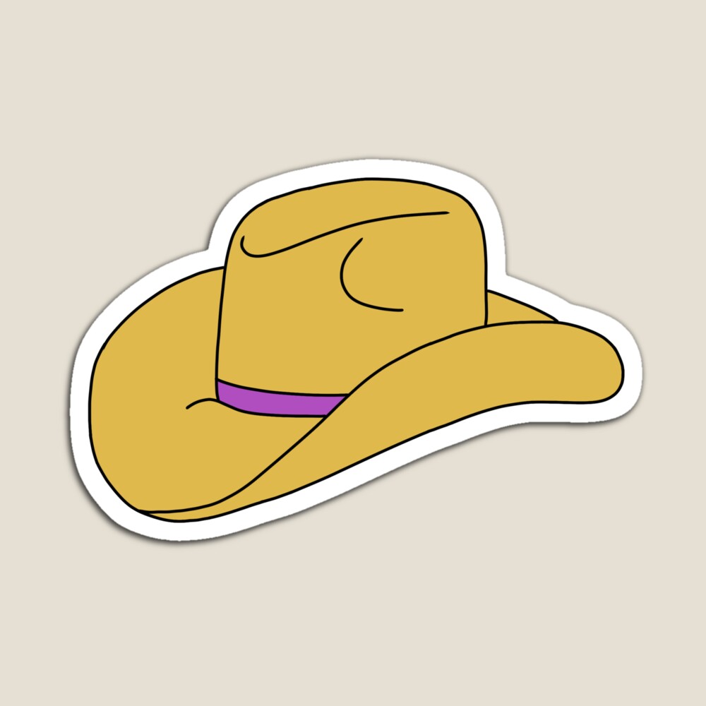 Yellow and Purple hat' Sticker for Sale by Anna Buse