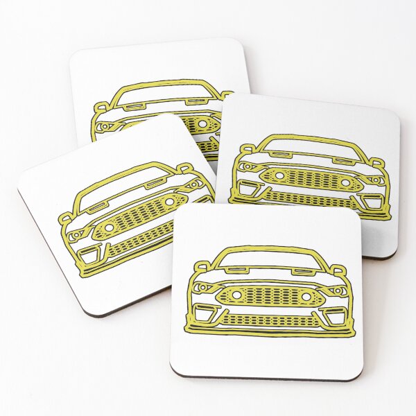 Item preview,  2021 Mustang Mach1 Outline in Grabber Yellow designed and sold by FabFreakShop.