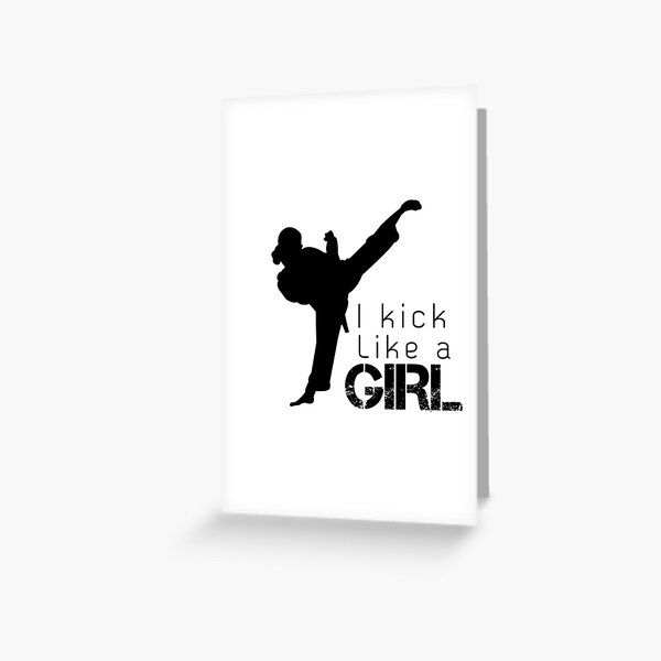 Kick Like a Girl Greeting Card