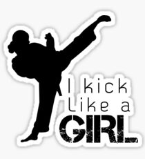 Kick Like a Girl Sticker