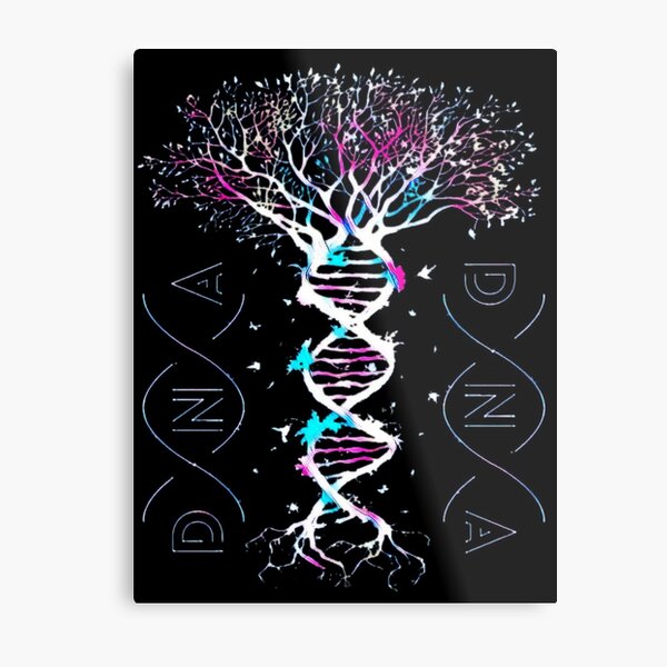 Floral DNA Strand - In My DNA - Mint Purple Hues | Sticker