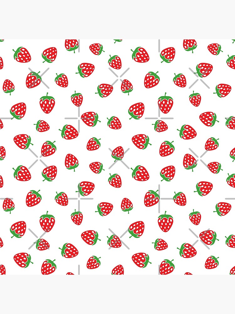 Cute seamless pattern with strawberry, hearts, word love and