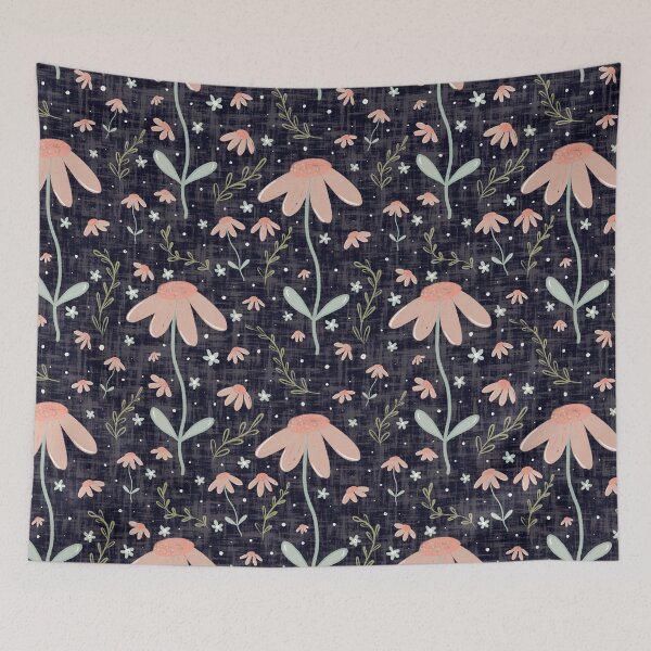 Item preview, Field of Daisies - Navy designed and sold by OranelloDesigns.