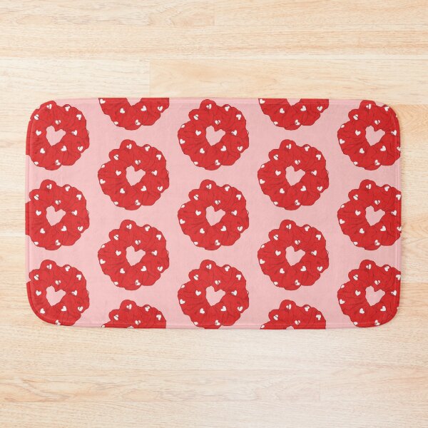 Item preview, Red hair scrunchie with hearts designed and sold by Nikamii.