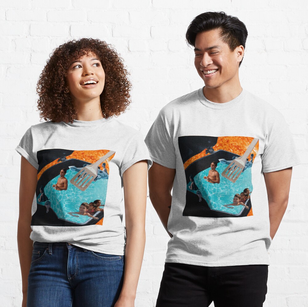 Warm Swimming Pool of Summer (Collage Art) Classic T-Shirt