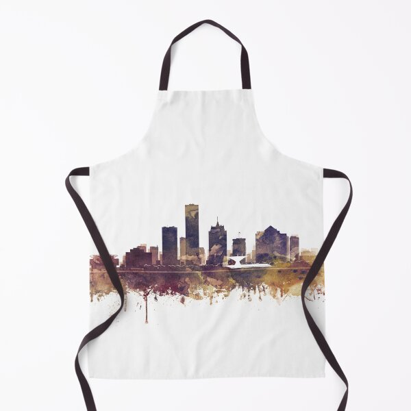 Item preview, Milwaukee Skyline Watercolor Orange Purple by Zouzounio Art designed and sold by zouzounioart.