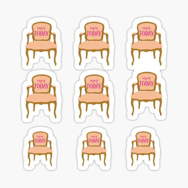 Pink Vintage Chair Sticker