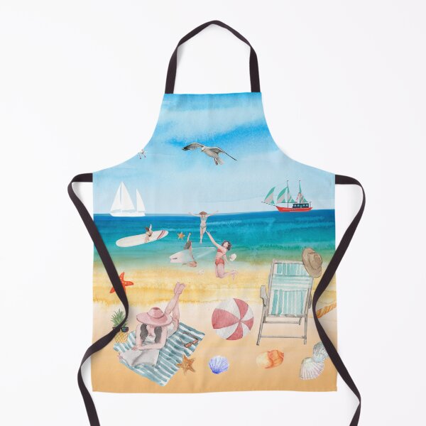 Item preview, Summertime Fun In The Sun Watercolor Digital Art Beach Design designed and sold by delohill.