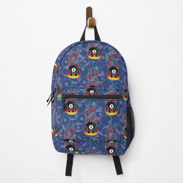 Item preview, Blue- Red Flaming 8 Ball designed and sold by WickedRefined - Nicole Demereckis.