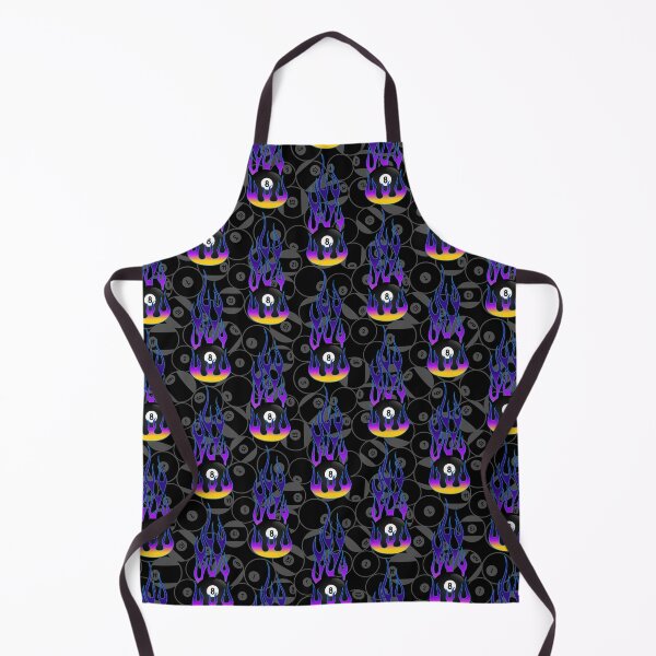 Item preview, Black - Purple Flaming 8 Ball  designed and sold by WickedRefined - Nicole Demereckis.