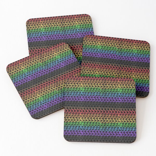 Item preview, Progress Pride Flag Chainmail Print designed and sold by JamieWetzel.