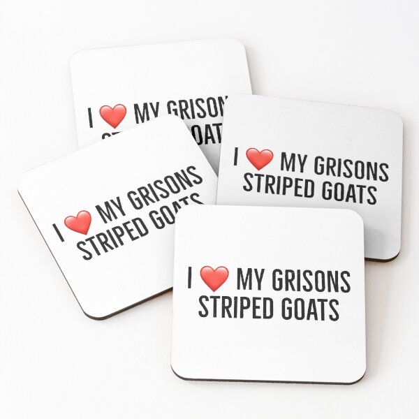 Item preview, I love my grisons striped goats designed and sold by Yviemakes.