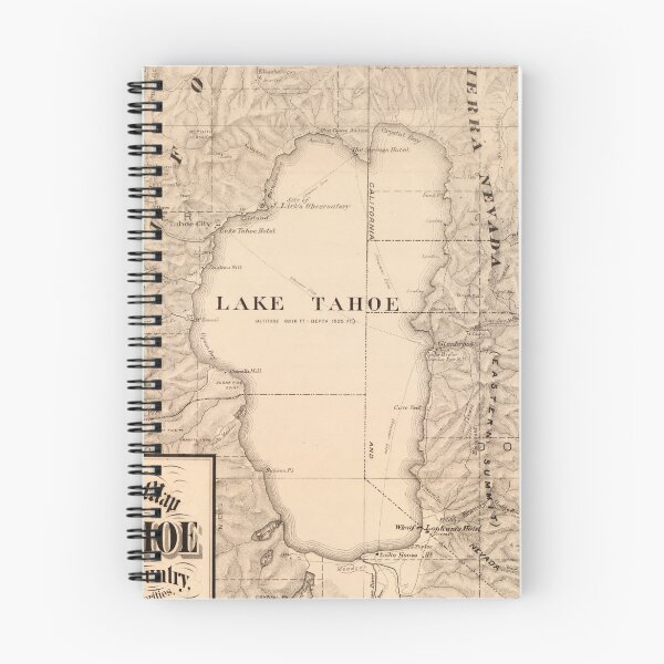 Item preview, Mapa vintage de Lake Tahoe Calfornia (1874) designed and sold by BravuraMedia.