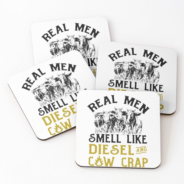 Item preview, Real men smell like diesel and cow crap designed and sold by Titmit.
