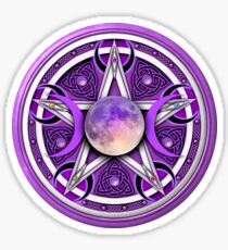 Purple Celtic Pagan Pentacle Sticker