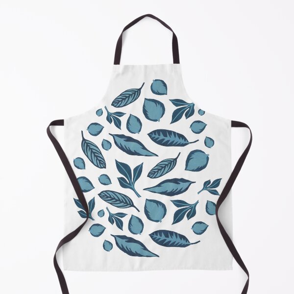 Item preview, Blue and White Tropical Leaves designed and sold by Lesley Fitzpatrick.