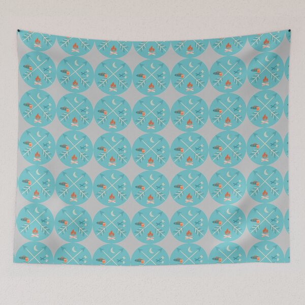 Item preview, Campfire -  aqua designed and sold by MotherOfBears.