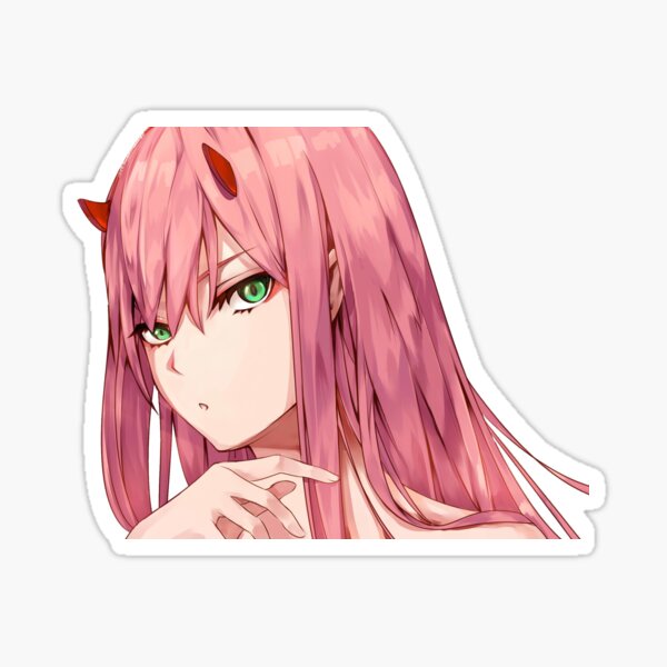 Zero Two Anime Girl Sticker Zero Two Anime Girl Sticker