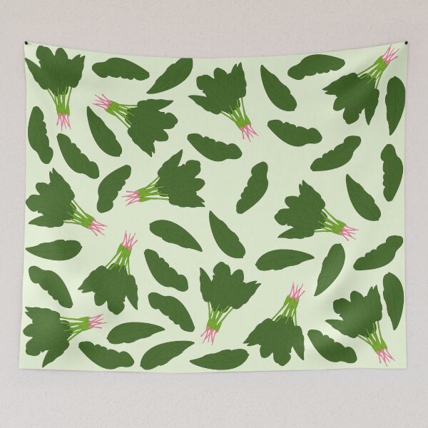 Item preview, Green Spinach Leaves Pattern designed and sold by idovedesign.