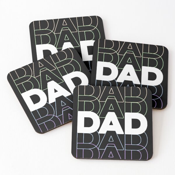 Item preview, Dad, Father's Day Repeating Rainbow Colorful Text designed and sold by The Princess Saves Herself.