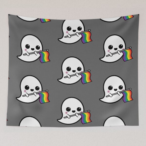 Item preview, Rainbow Pride Ghost designed and sold by NerdyCupcake559.