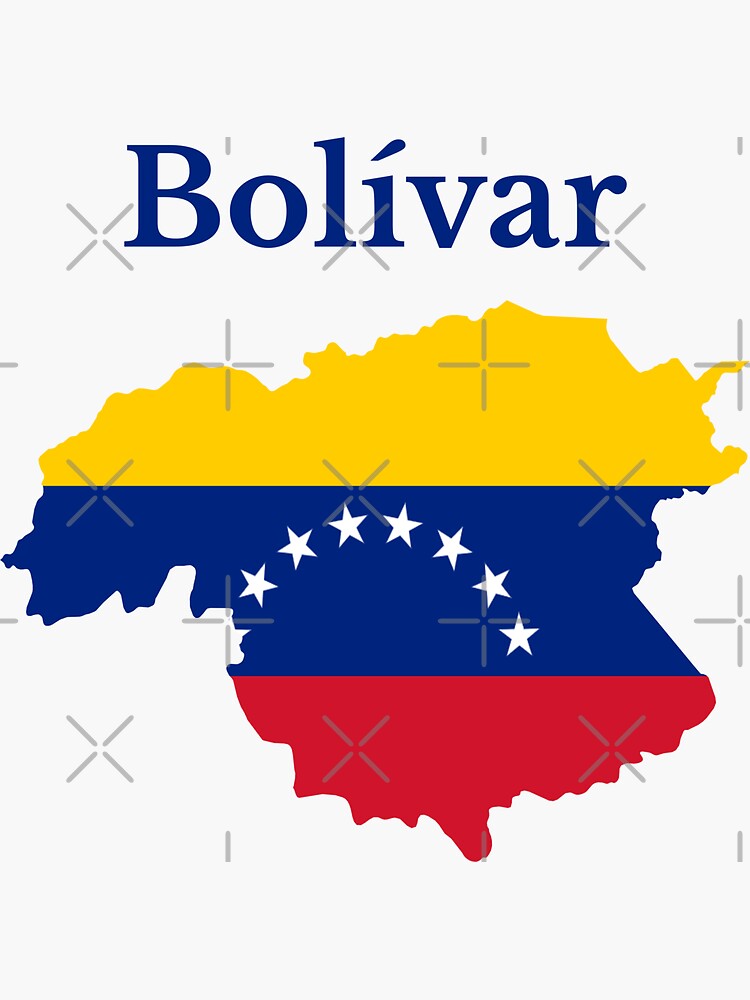 Pegatina Diseño De Mapa Del Estado De Bolívar Venezuela De Marosharaf Redbubble 3040