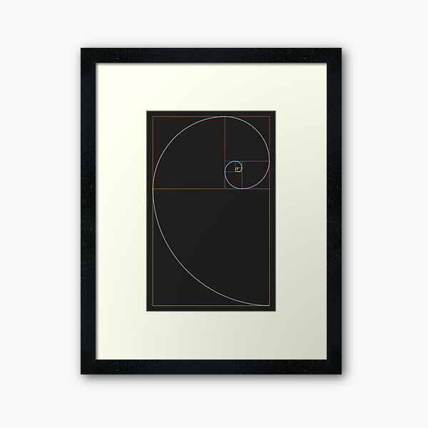 Fibonacci Spiral Framed Art Print
