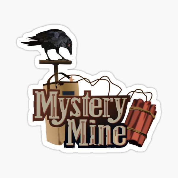 Mystery Mine Logo Design Sticker