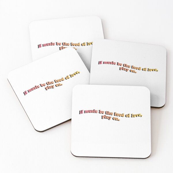 Item preview, Twelfth Night Music Be the Food Quote Sticker designed and sold by abbeyrhyne.