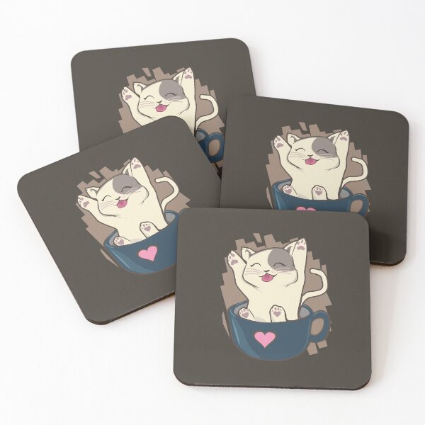 Item preview, Happy Cat and a Coffee Cup  designed and sold by mLoyal.