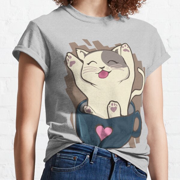 Item preview, Happy Cat and a Coffee Cup  designed and sold by mLoyal.