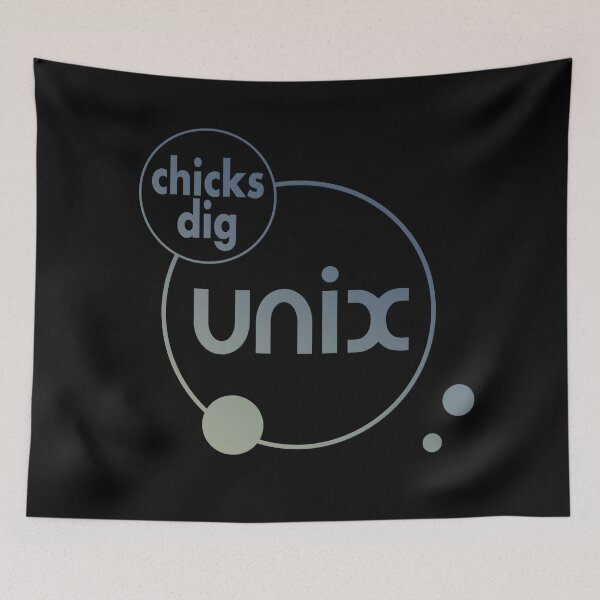 Item preview, Chicks Dig Unix designed and sold by AngstHyphen.