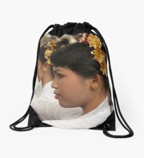 Girls in Marching Contest Drawstring Bag
