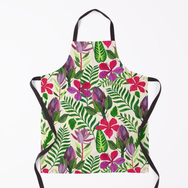 Item preview, Tropical Floral Collaged Seamless Repeat Pattern designed and sold by Lesley Fitzpatrick.