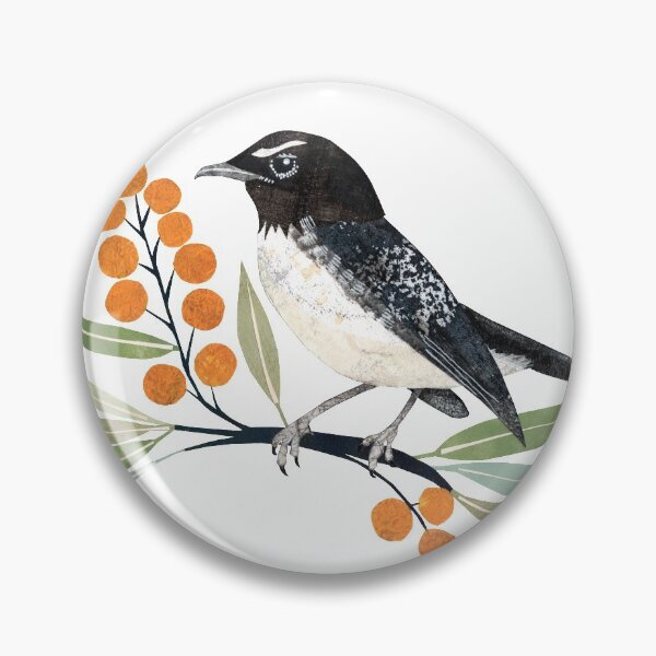 Item preview, Willy Wagtail on Wattle Branch designed and sold by Lesley Fitzpatrick.