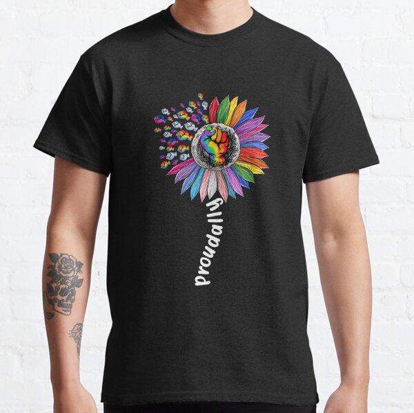 Proud Ally Sunflower Fist Trans Gay LGBTQ Pride Month Classic T-Shirt