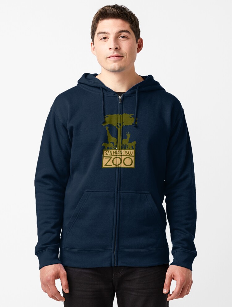 Thumbnail 1 of 5, Zipped Hoodie, Zoo in San Francisco Logo1 designed and sold by Traveland.