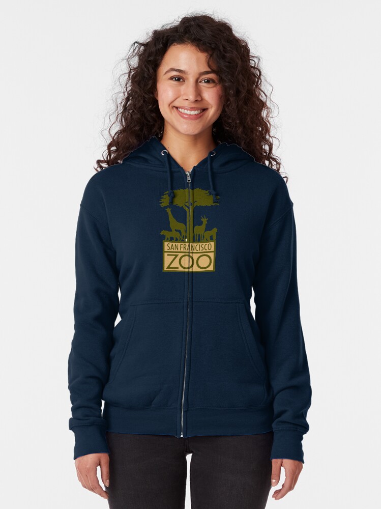 Thumbnail 2 of 5, Zipped Hoodie, Zoo in San Francisco Logo1 designed and sold by Traveland.