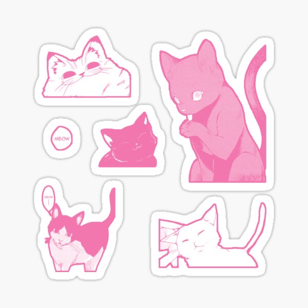 Sad Kitty Cute Kitten Baby Stickers Cats Die Cut Decals M33041 Set of 2
