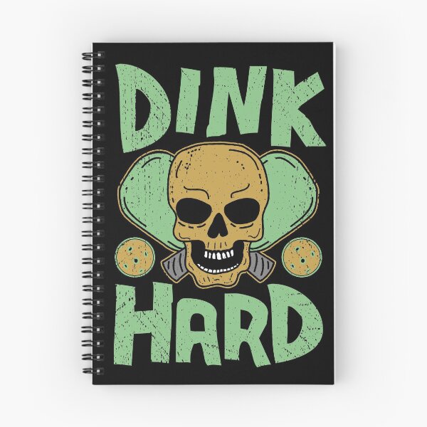 Item preview, Dink Hard, Funny Pickleball Skull with Crossed Paddles designed and sold by Dan66.